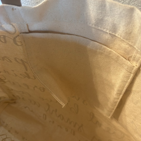 No brand inspirational words tote bag with inside pocket - Picture 5 of 6